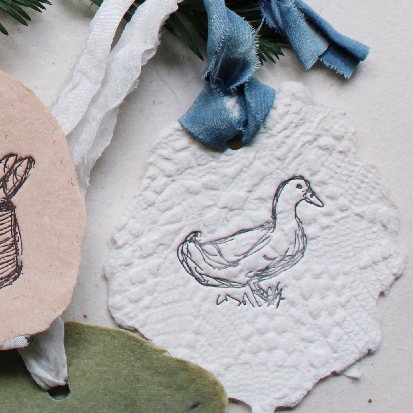 Handmade Letter-pressed Paper Ornaments