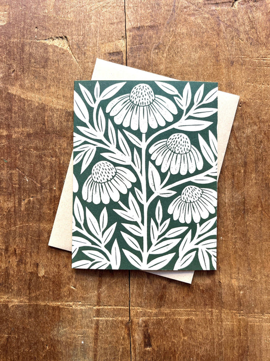 Echinacea Blank Greeting Card