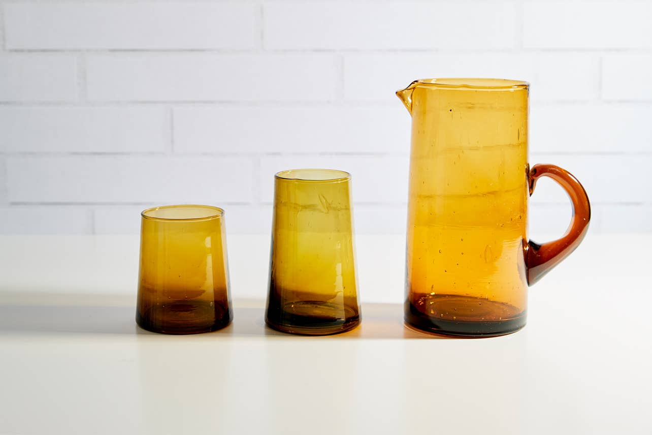 Moroccan Cone Glassware Large - Amber