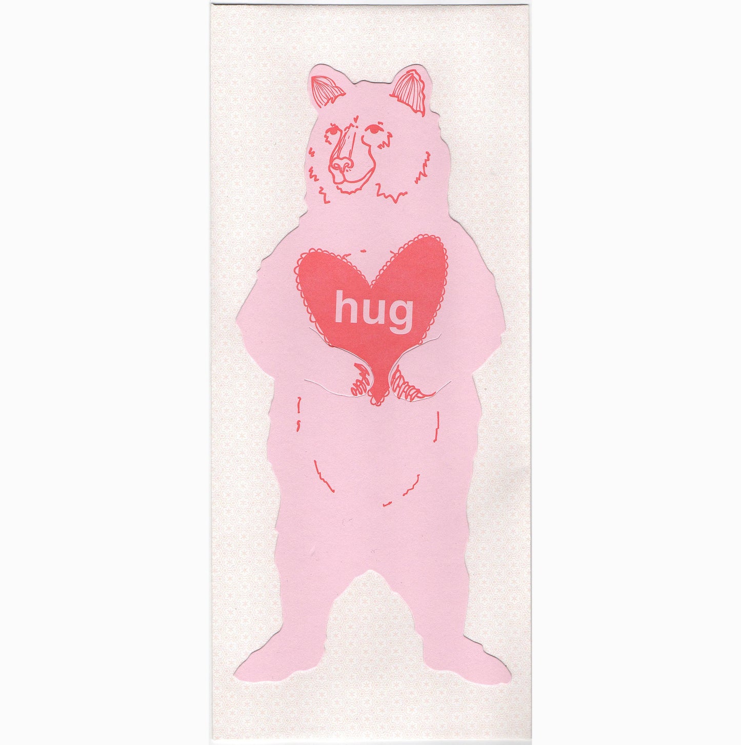 Valentine bear hug gift card