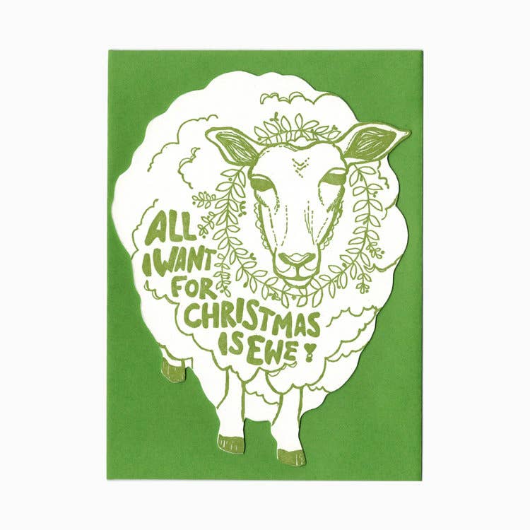 Christmas ewe gift card