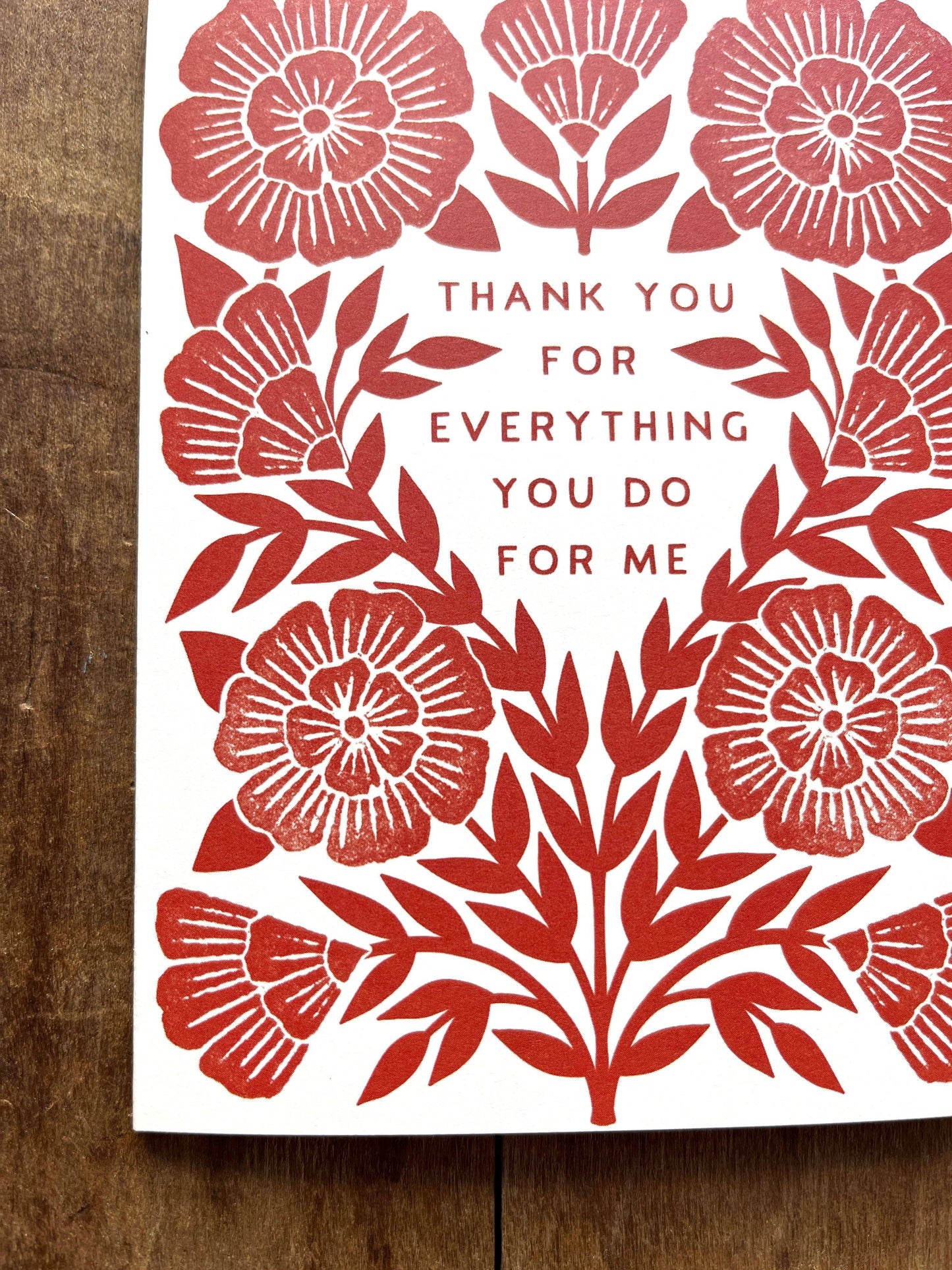 "Thank You for Everything You Do For Me," Greeting Card