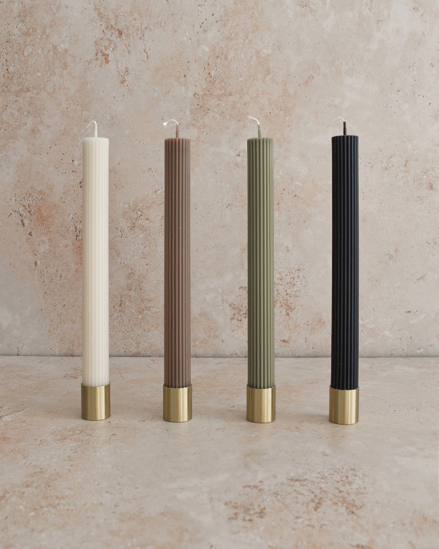 Taupe Roman Taper Candle