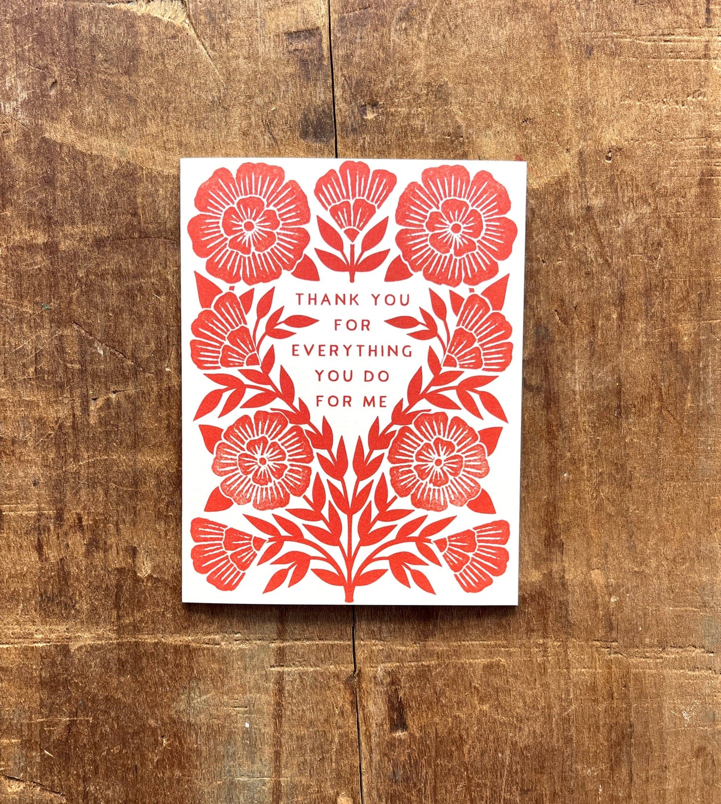 "Thank You for Everything You Do For Me," Greeting Card