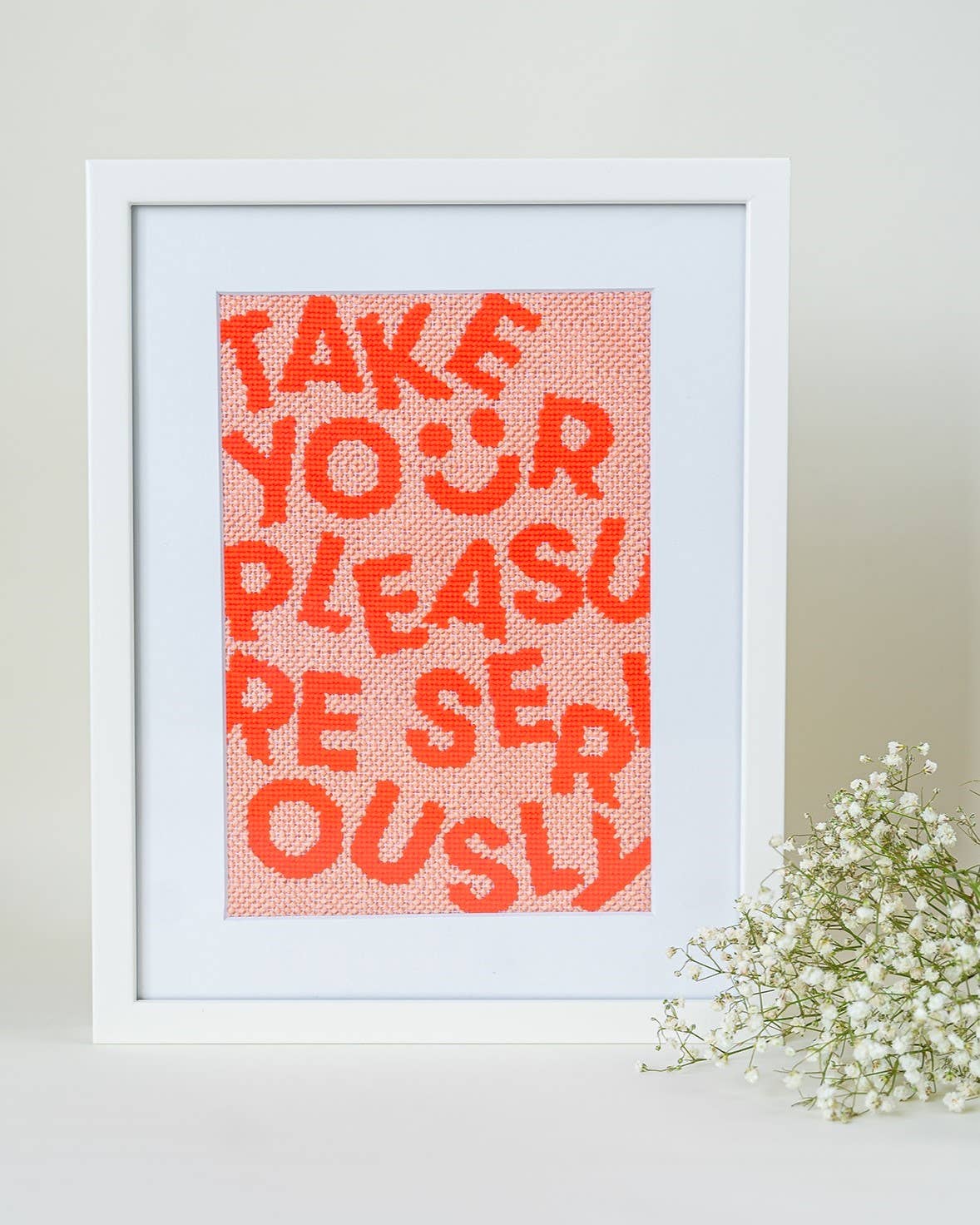 "Take Your Pleasure Seriously" Needlepoint Kit