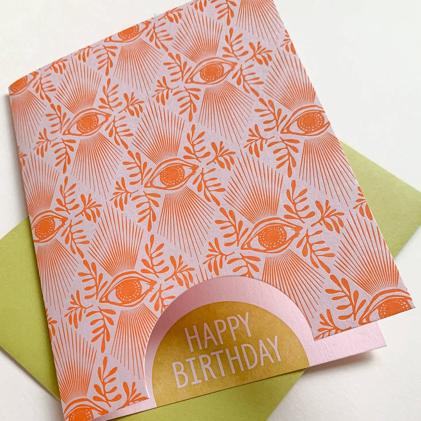 Birthday eye pattern card