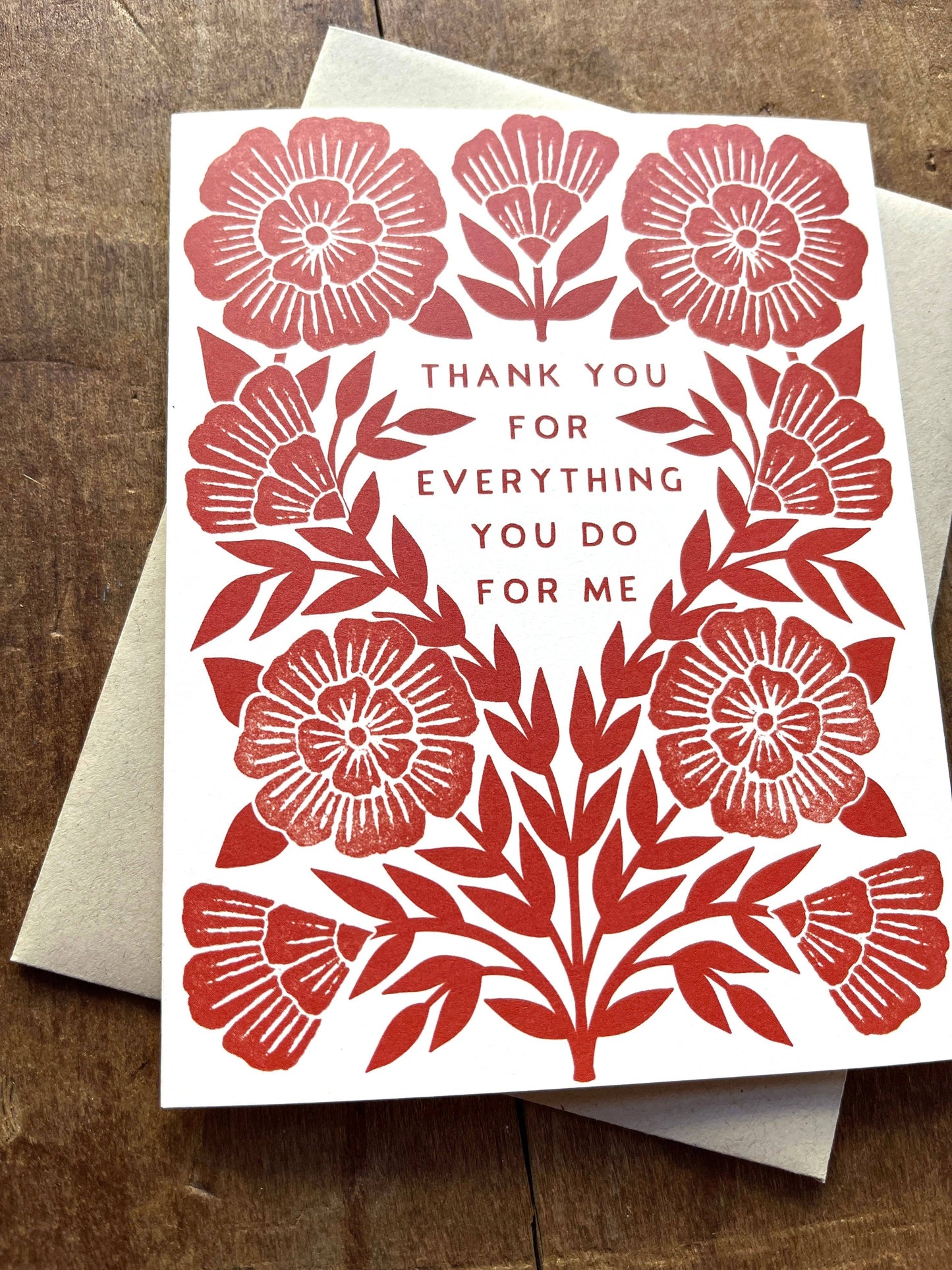 "Thank You for Everything You Do For Me," Greeting Card