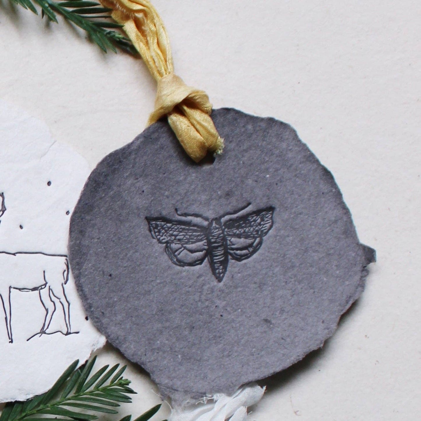 Handmade Letter-pressed Paper Ornaments