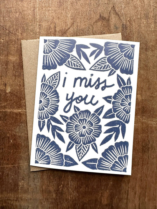 "I Miss You," Greeting Card