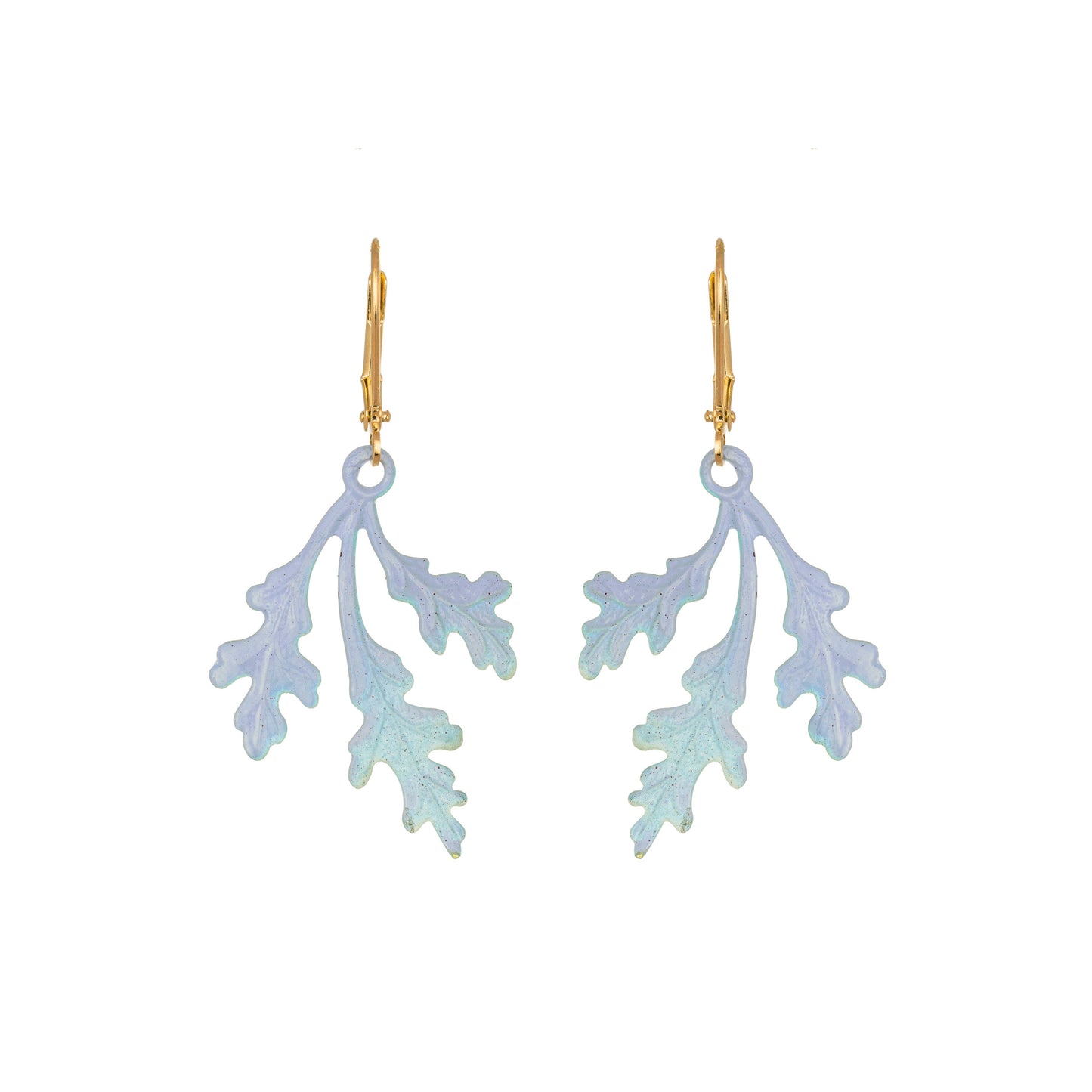 Azure Oak Leaf Earrings