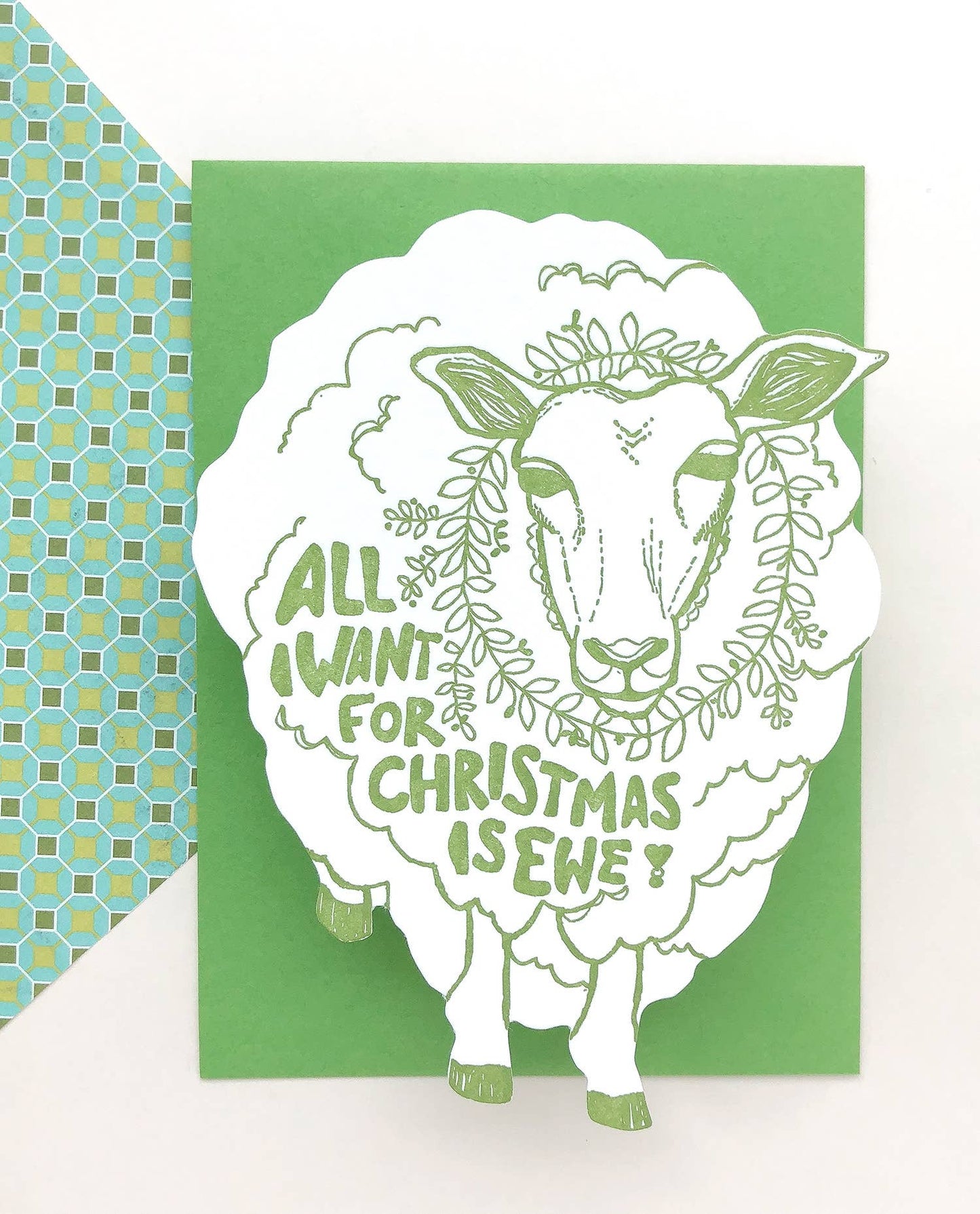 Christmas ewe gift card