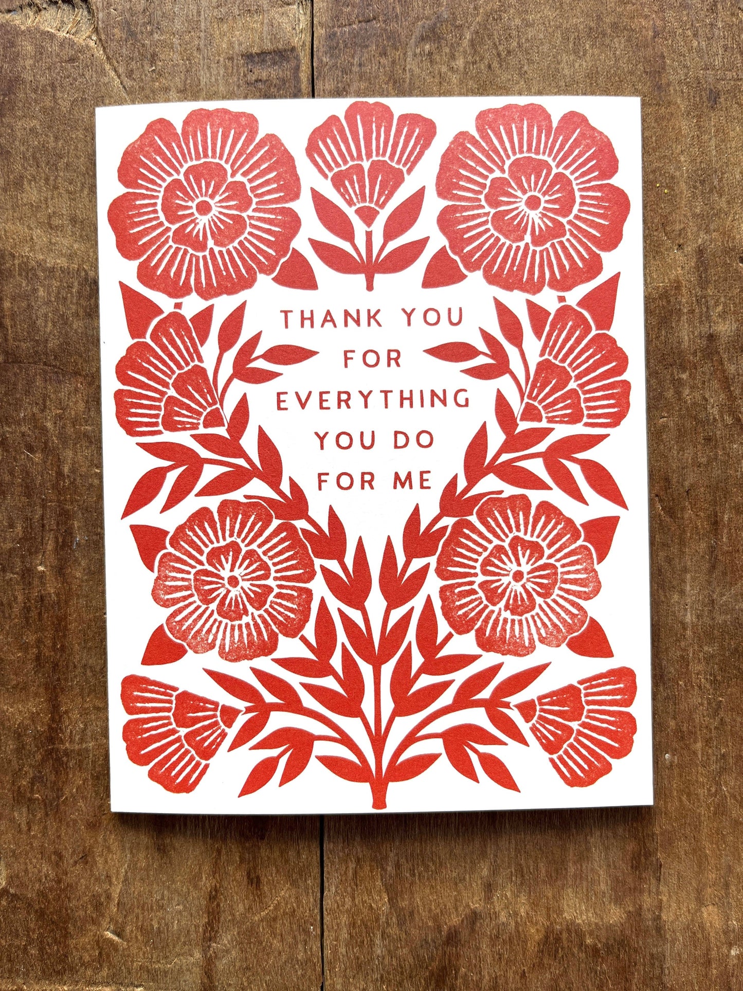 "Thank You for Everything You Do For Me," Greeting Card