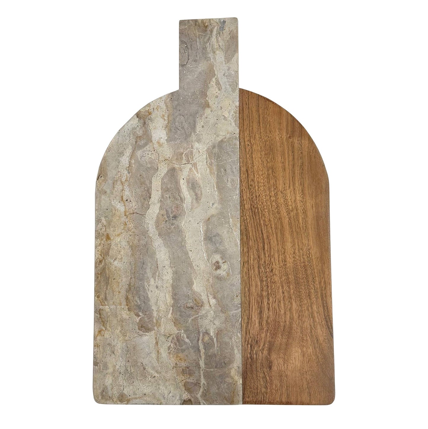 Arched Marble & Acacia Wood Charcuterie Board