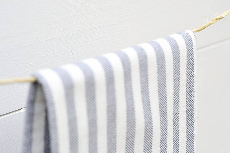 Blue French Striped Dish Towel