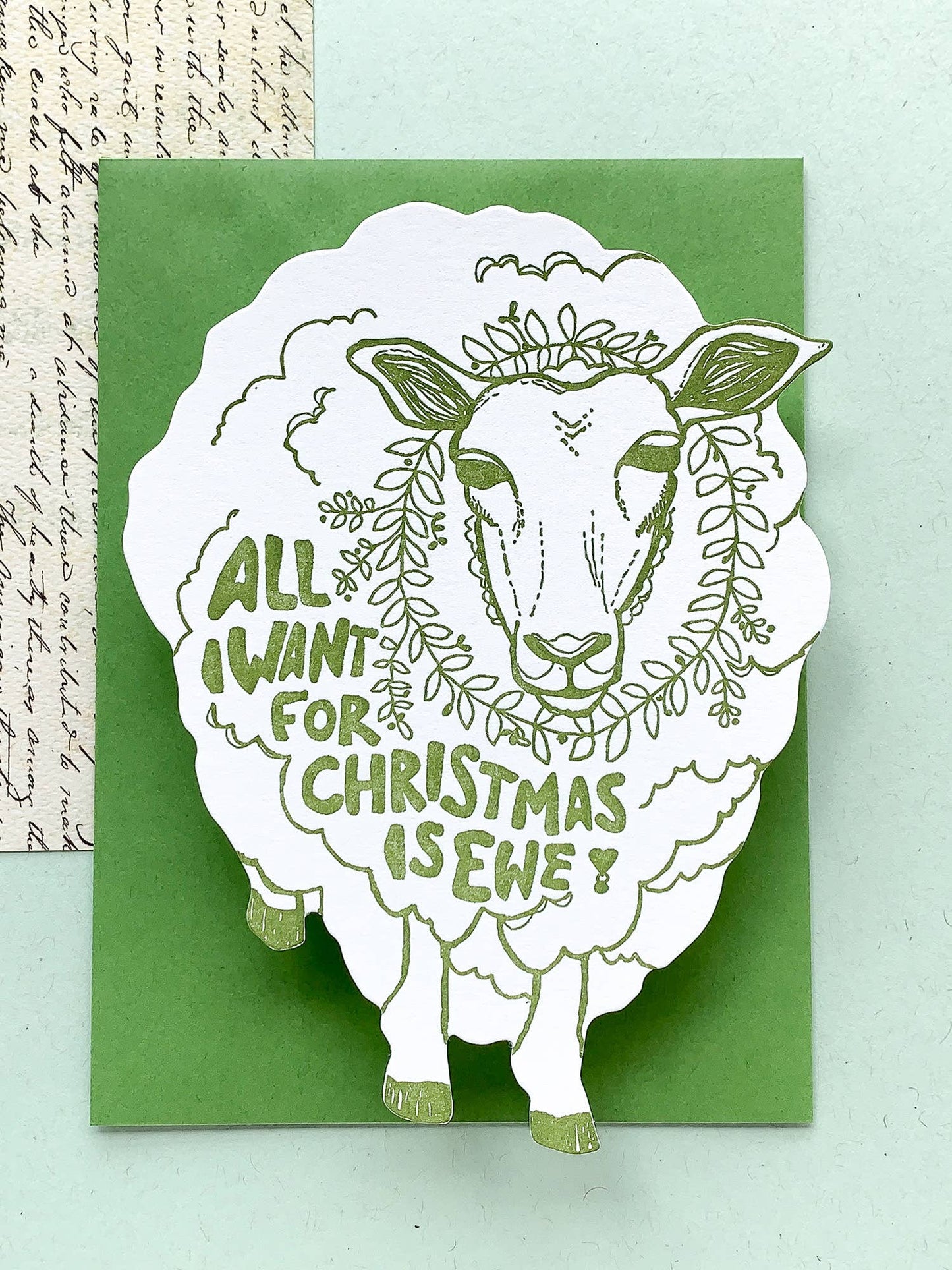 Christmas ewe gift card