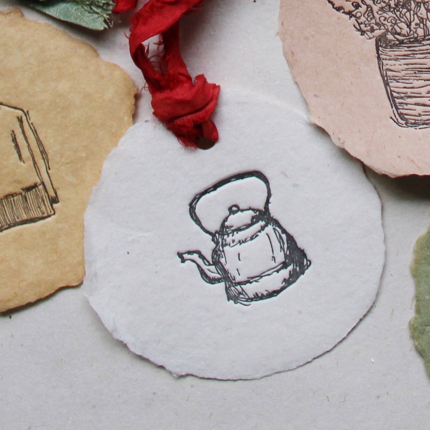 Handmade Letter-pressed Paper Ornaments