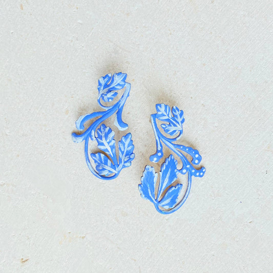 Blue Lisabetta Vine Earrings