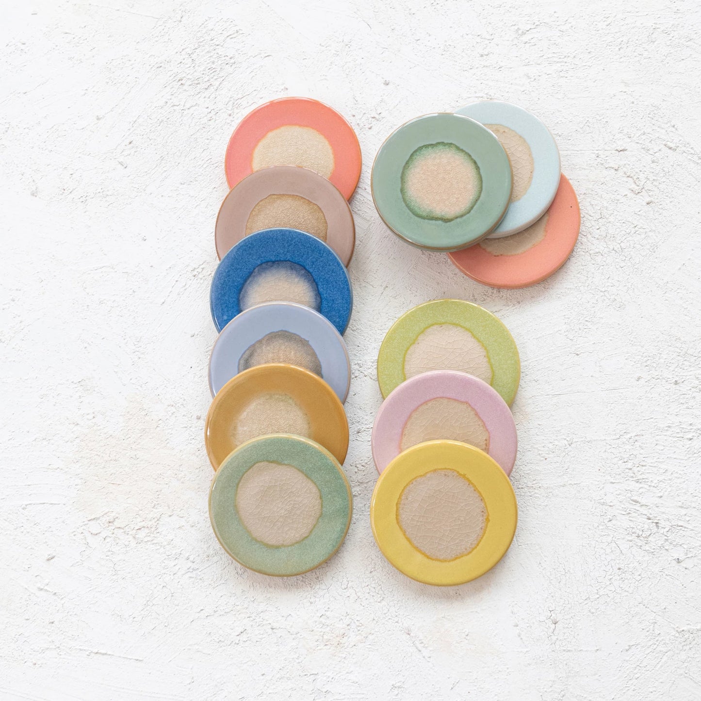 Stoneware Trivet, Reactive Glaze, 12 Colors (Each One Will Vary)