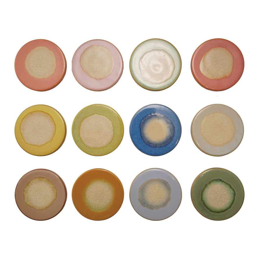 Stoneware Trivet, Reactive Glaze, 12 Colors (Each One Will Vary)