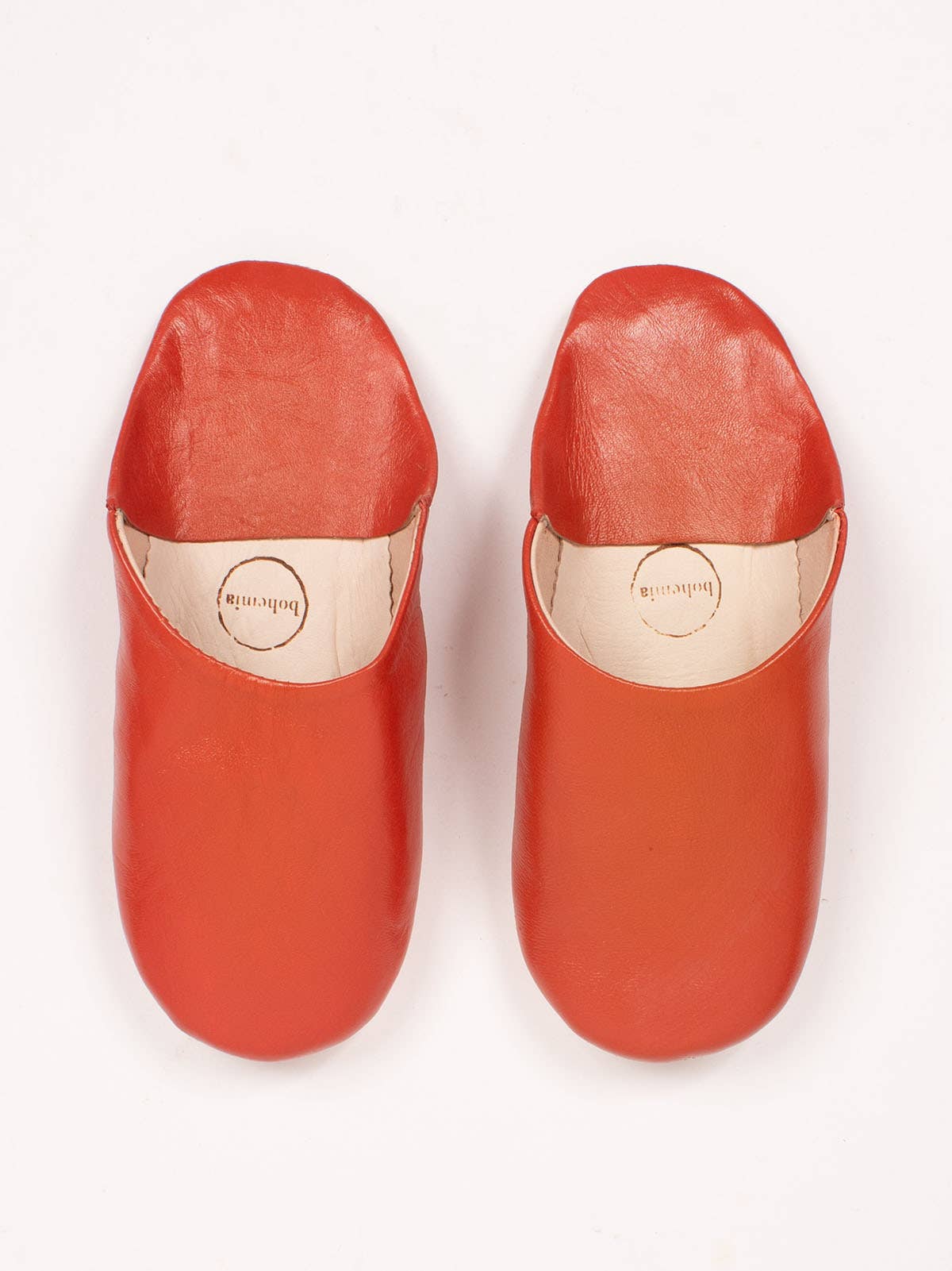 Moroccan Babouche Basic Slippers, Burnt Orange