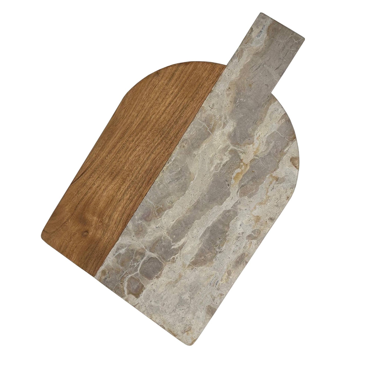 Arched Marble & Acacia Wood Charcuterie Board