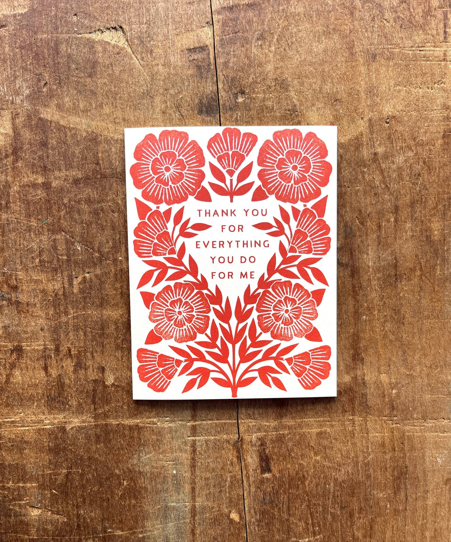 "Thank You for Everything You Do For Me," Greeting Card