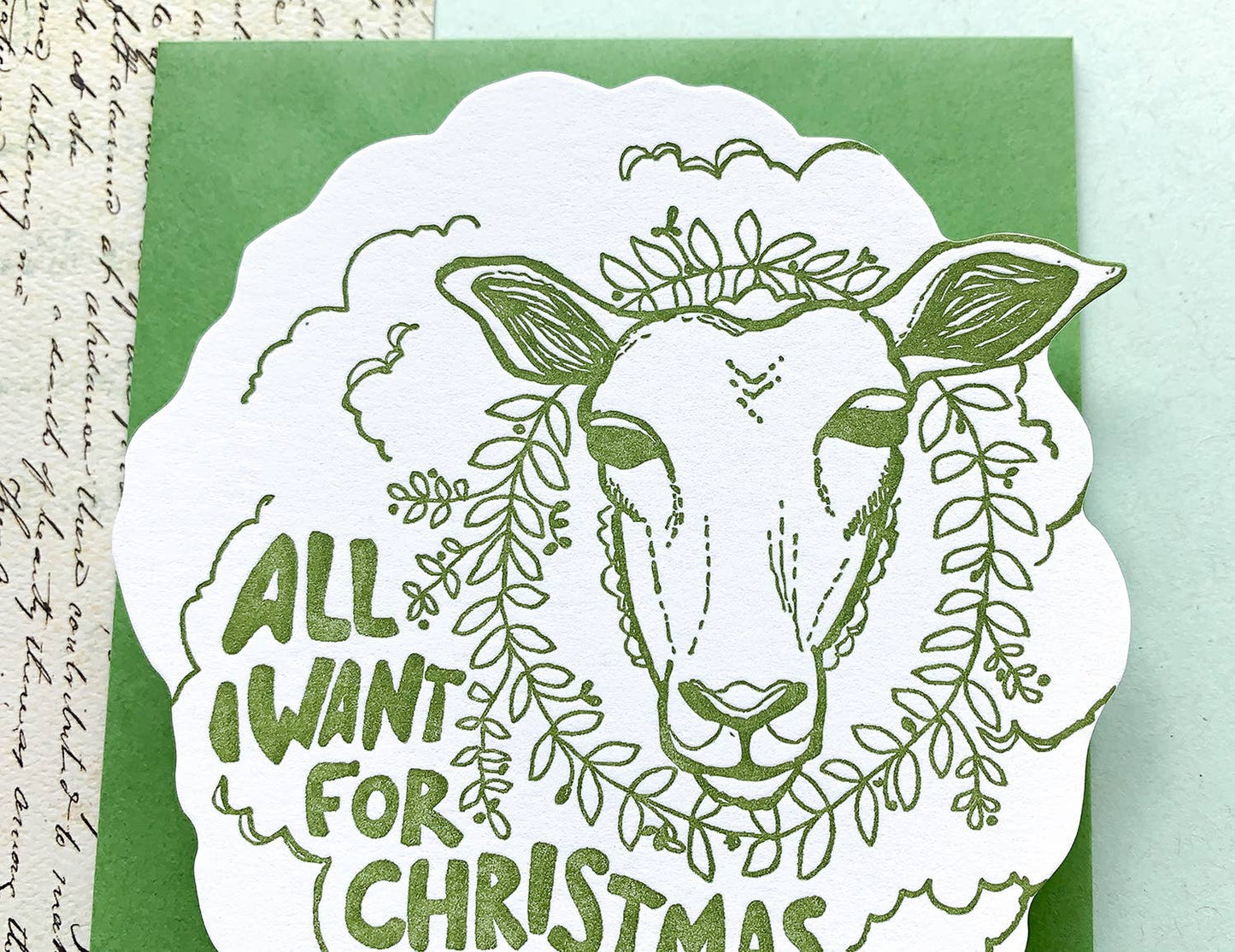 Christmas ewe gift card