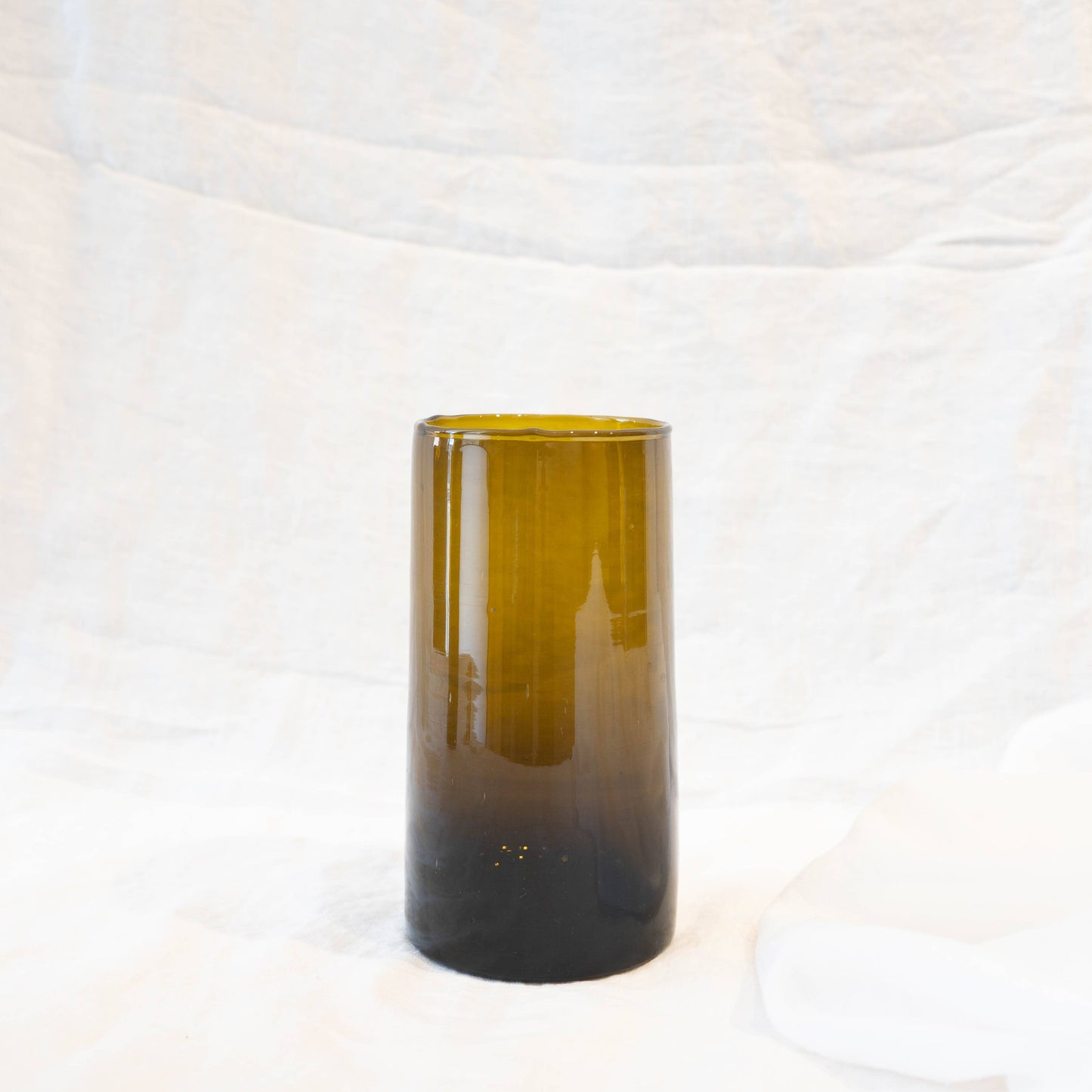 Handblown Recycled glass Vase Bronze